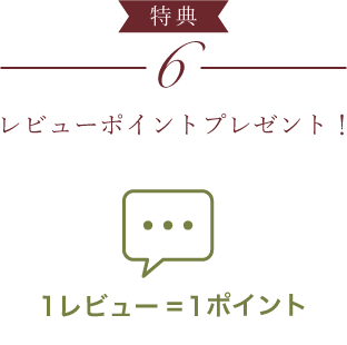 レビューポイントプレゼント！