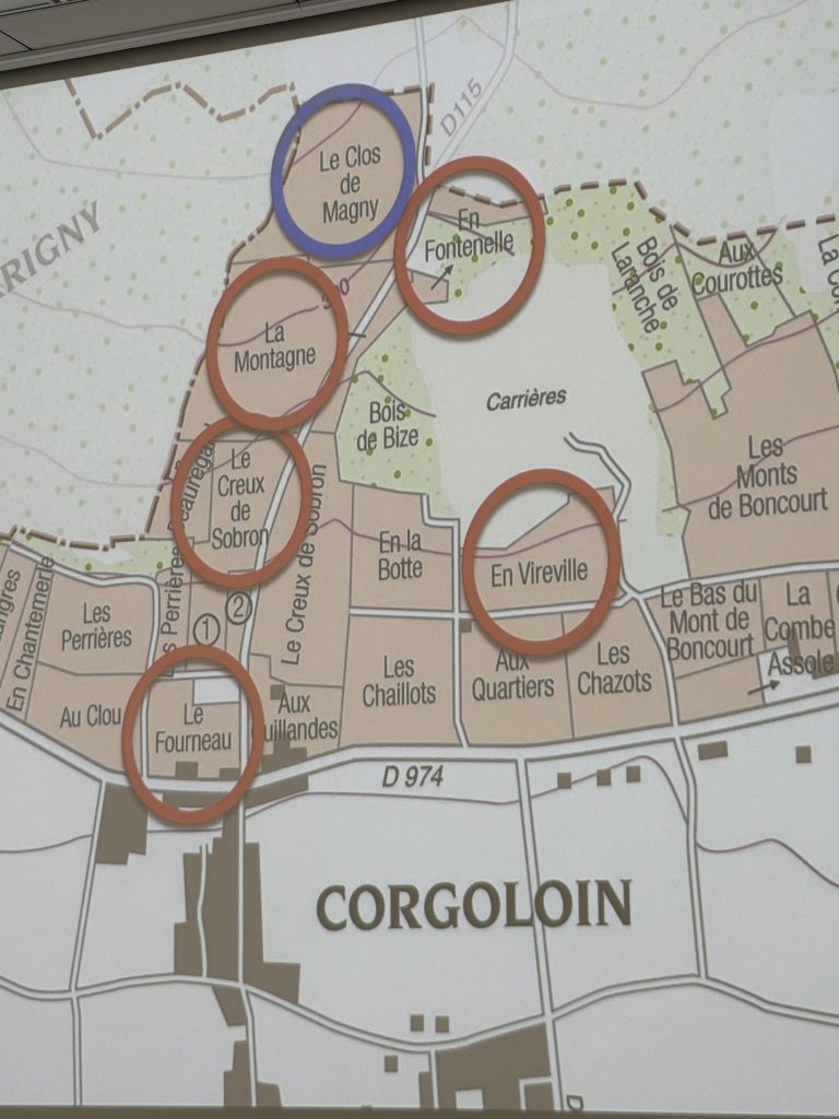 地図はコルゴロワンに所有する畑のある区画